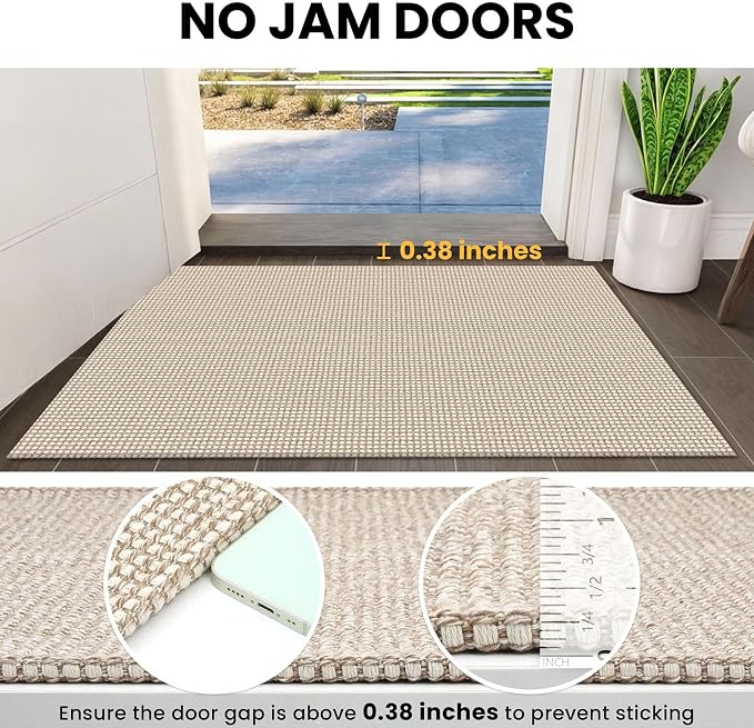 IOHOUZE Washable Runner Rug 2x12 Non Slip Rubber Backed Extra Long Hallway - Image 3