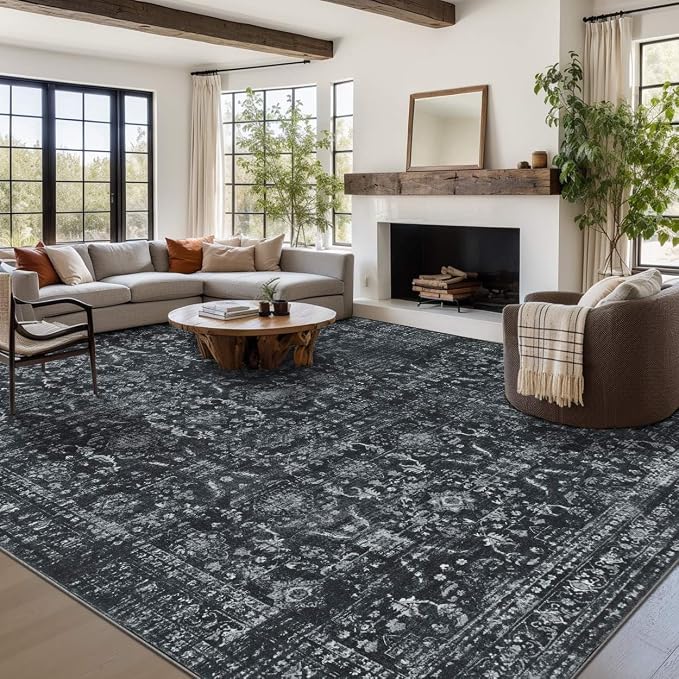 Rugxara 9x12 Area Rugs for Living Room Bedroom, Large Washable Rug, Non Slip & - Image 2