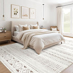 cotiled 10x10 Area Rugs Living Room Rug: Washable Boho Rugs - Image 4