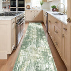 RELEANY Washable Area Rugs 2'x8' Non-Slip Modern Abstract Soft by RELEANY