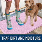 Smiry Dog Door Mat for Muddy Paws 30x20, Absorbent Dirt Trapper, Non-Slip - Image 3