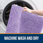 OLANLY Bathroom Rugs 34x21, Extra Soft Absorbent Chenille Bath Rugs, Rubber - Image 5