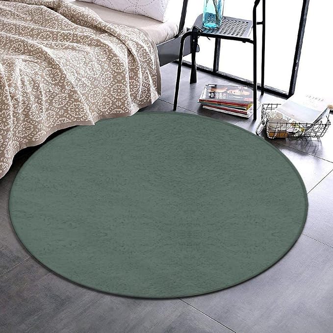 Room Sofa Yoga Soft Round Carpet, Home Decor Non Slip Kitchen Office Circle Rug - Image 2
