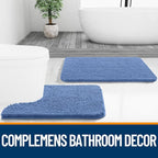 OLANLY Bathroom Rugs 30x20, Extra Soft Absorbent Chenille Bath Rugs, Rubber - Image 8