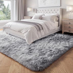PAGISOFE Abstract Shaggy Machine Washable Area Rug 4' x 6' Plush Soft Fluffy - Image 4