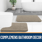 OLANLY Small Bathroom Rugs 24x16, Extra Soft Absorbent Chenille Bath Rugs - Image 7