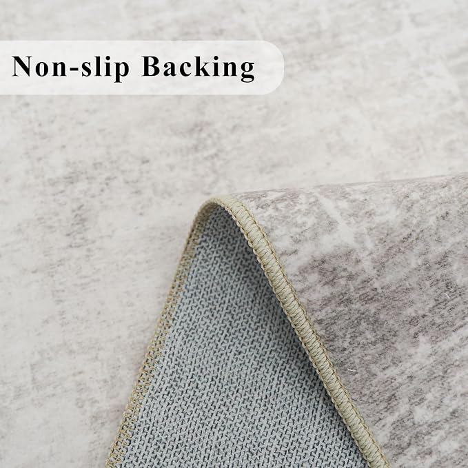 4x6 Living Room Area Rugs: Washable Abstract Non-Slip Small Carpet - Image 3