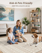 Miukiki 8x10 Area Rug for Living Room Moroccan Washable Rugs Non Slip Indoor - Image 7