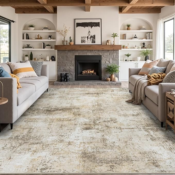 9x12 Area Rugs Living Room Rugs: Large Washable Rug - Image 9