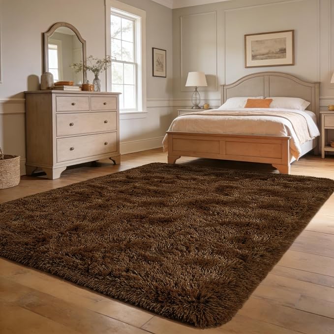 Andecor Soft Fluffy Bedroom Rugs, 5 x 8 Feet Indoor Shaggy Plush Area Rug - Image 3