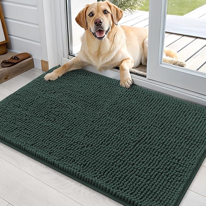 OLANLY Dog Door Mat for Muddy Paws 36x24, Absorbs Moisture and Dirt, Absorbent by OLANLY