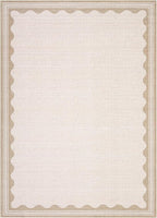GarveeHome Scalloped Beige Washable Area Rug 6x9 Rugs - Image 4