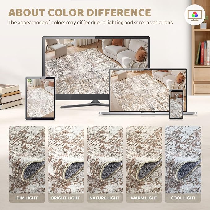 UERMEI 5x8 Area Rug Living Room Rugs - Image 7