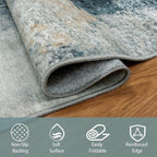 10x14 Area Rugs for Living Room Rug Washable: Abstract Large Rug Indoor Modern - Image 3