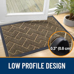 OLANLY Front Door Mat Indoor Outdoor Entrance, Waterproof All-Season, - Image 4