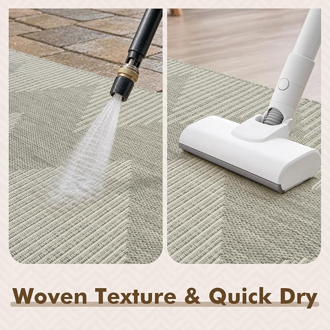 MontVoo-Outdoor Rug Carpet Patio Rug 6x9 Polypropylene Indoor Outdoor Rugs - Image 6