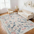 5x7 Area Rugs Washable Rug: Boho Living Room Rug Soft Non-Slip Low Pile Carpet by Yidanamy