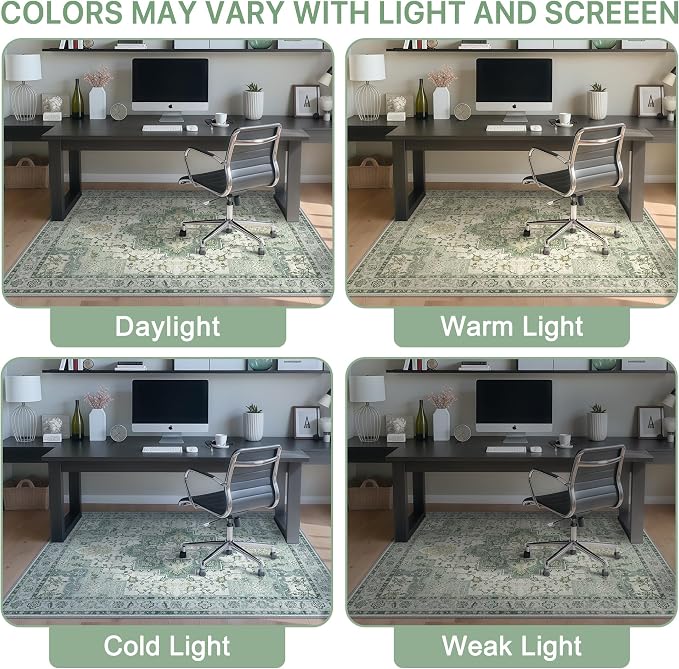 48"x60" Office Chair Mat for Hardwood Tile Floor, Under Desk Carpet Protector - Image 6