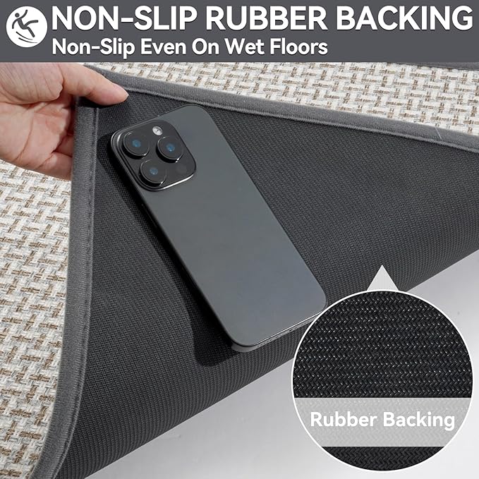 Indoor Door Mat 36x60 Dirt Resistant and Absorbent, Non-Slip Rubber Backing - Image 6