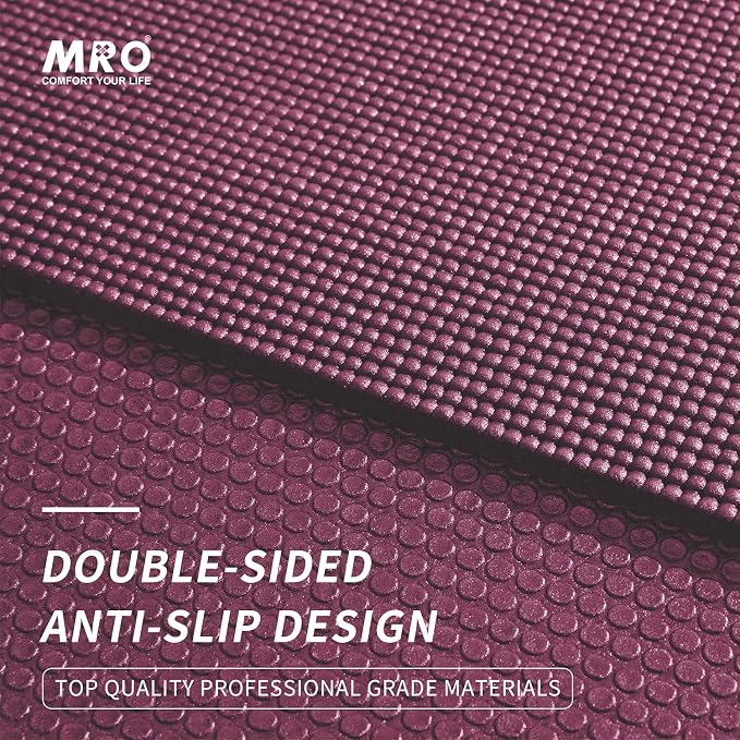MRO Extra Large Yoga Mat, Soft for Women and Men Fitness, stretching - Image 2