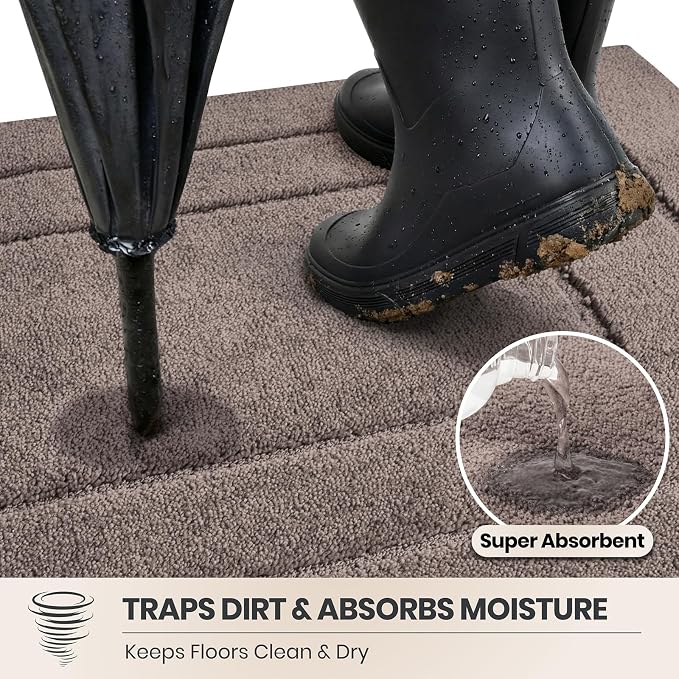 PURRUGS Dirt Trapping Door Mat 34" x 59", Non-Slip/Skid Machine Washable - Image 2