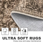KILOCOCO Hallway Runner 2x5 Kitchen Runner Rug Printed Floral Non-Slip Washable - Image 6