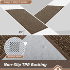 BEQHAUSE Dirt Trapper Door Mat 48" x 72", Non-Slip Washable Doormats Entrance - Image 6
