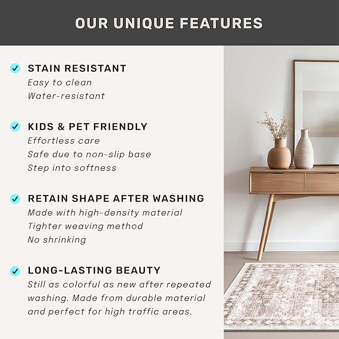 Boho 7x9 Area Rug for Living Room - Image 7