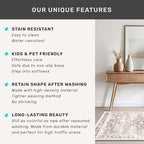 Hazo Haus Beige Farmhouse Washable 7x10 Area Rugs - Image 7