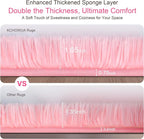 KICHOWUA Thick Area Rug 5x8 Pink Fluffy Fuzzy - Image 3