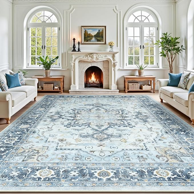Lofus 8x10 Area Rugs for Living Room, Machine Washable Non-Slip Area Rug - Image 4