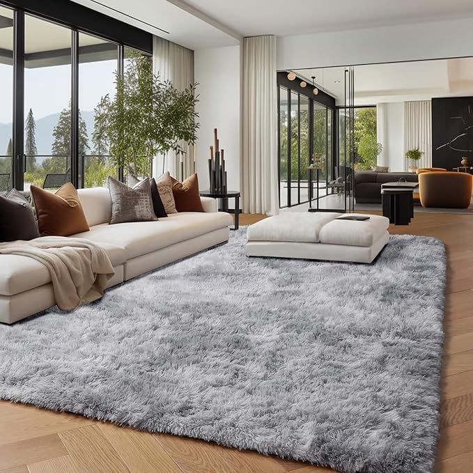 PAGISOFE Abstract Shaggy Machine Washable Area Rug 4' x 6' Plush Soft Fluffy - Image 9
