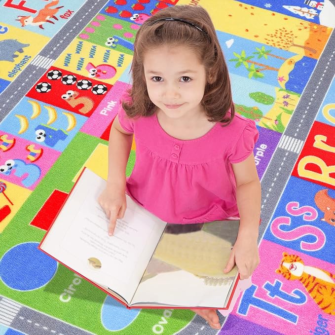 HOMORE Kids Educational Rug, Kids Collection Area Rug - Image 4