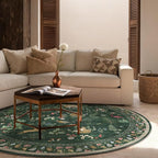 Washable Round Rugs for Bedroom 4ft: Living Room Rug Stain Resistant Non Slip - Image 3