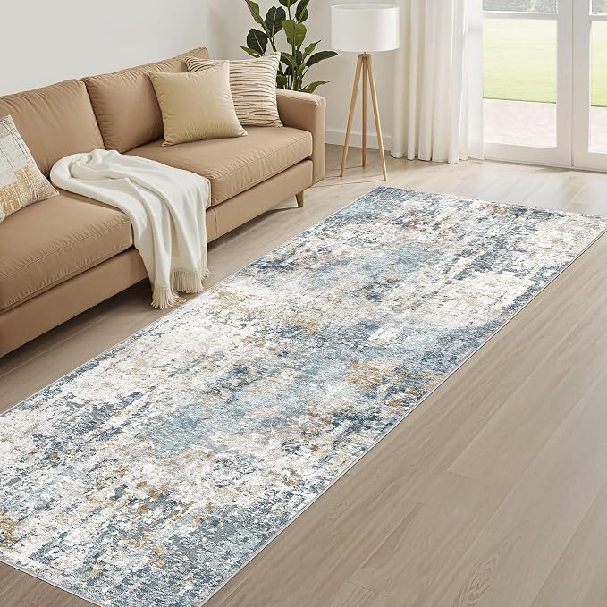 Runner Rug Non Slip Rugs: 2x6 Hallway Kitchen Washable Abstract Soft Modern - Image 8