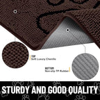 Smiry Dog Door Mat for Muddy Paws, Absorbent Dirt Trapper Non Slip Quick Dry - Image 3
