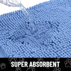 Smiry Dog Door Mat for Muddy Paws, Absorbent Dirt Trapper Non Slip Quick Dry - Image 5