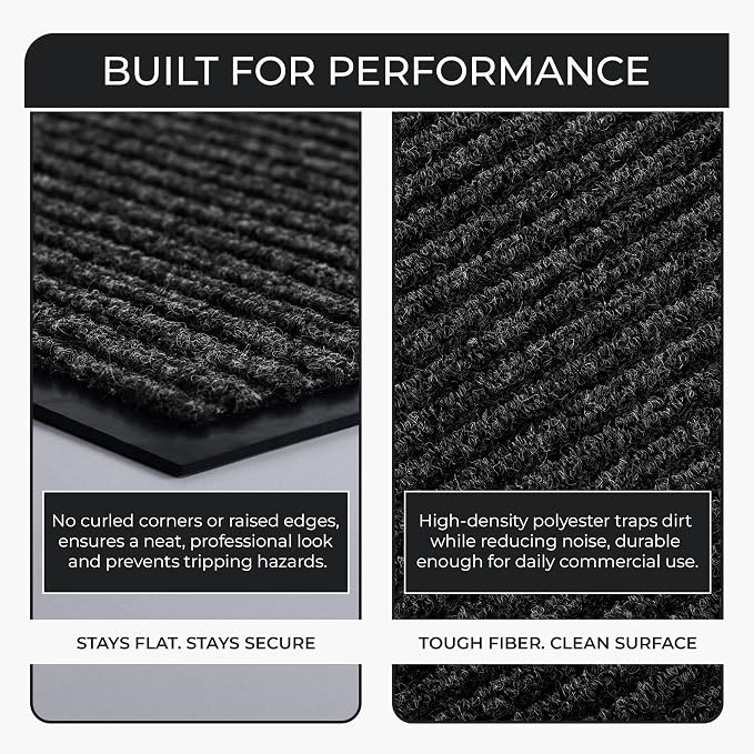 4 Pack Charcoal Commercial Door Mat 3'x5' Heavy Duty Industrial Floor Mat - Image 7