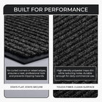 4 Pack Charcoal Commercial Door Mat 3'x5' Heavy Duty Industrial Floor Mat - Image 7