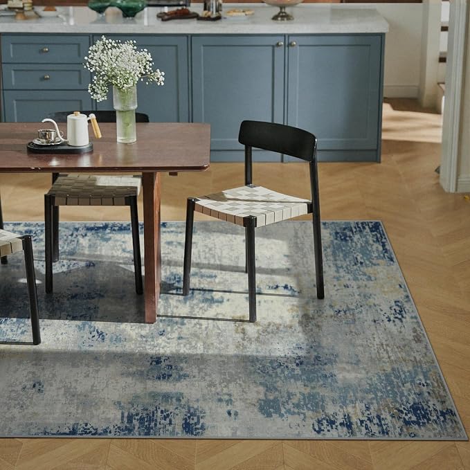 Lahome Modern Abstract Area Rug 4x6, Washable Living Room Rug - Image 2