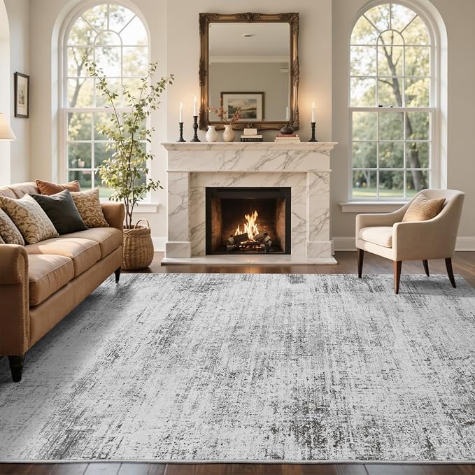 5x7 Ft Area Rugs for Living Room, Soft Non-Slip Washable Rugs Modern Abstract - Image 2