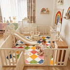 jinchan Macy 6x9 Kids Area Rug for Classroom Modern Colorful Nursery Rug - Image 3