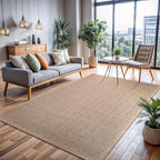 CAMILSON Easy Jute Rug 8x10, Indoor Outdoor Natural Color Fiber Area Rugs - Image 8
