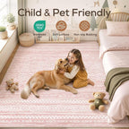 Nakagishi Area Rug Living Room Rugs: 10x14 Large Soft Machine Washable Boho - Image 4