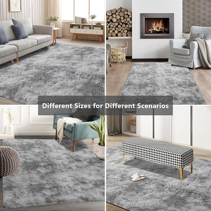 Shag Area Rugs for Bedroom Living Room, 4X6 Ultra Soft Fluffy Area Rugs for Dorm - Image 9