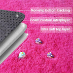 qulint Hot Pink Rugs for Bedroom Girls, 3x5 Area Rug Fluffy Shaggy Kids Rug - Image 6