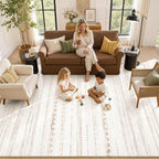 Nakagishi 10x12 Area Rug Living Room: Washable Boho Large Neutral Modern Soft - Image 8