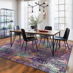 RELEANY Washable Area Rugs 9'x12' Non-Slip Modern Abstract Soft - Image 2