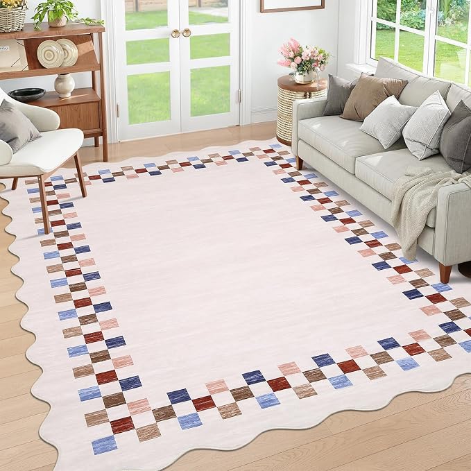 GarveeHome Scalloped Washable Rug 9x12 Area Rug - Image 9