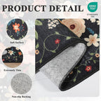 DUKINO 5x8 Area Rug for Living Room, Washable Lightweight Non Slip Floral - Image 4